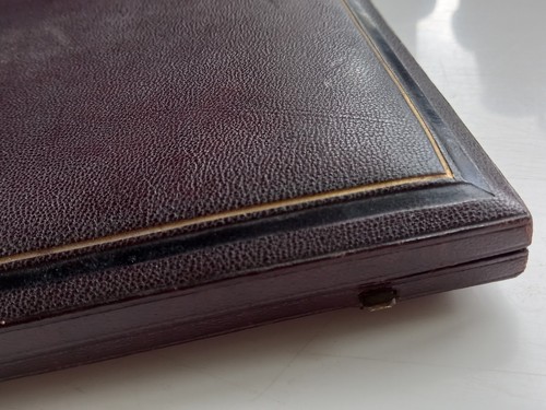 Antique gilt tooled leather - antique, gilt-tooled