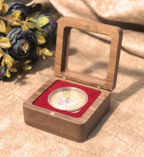 Coin medal solid wood - or,