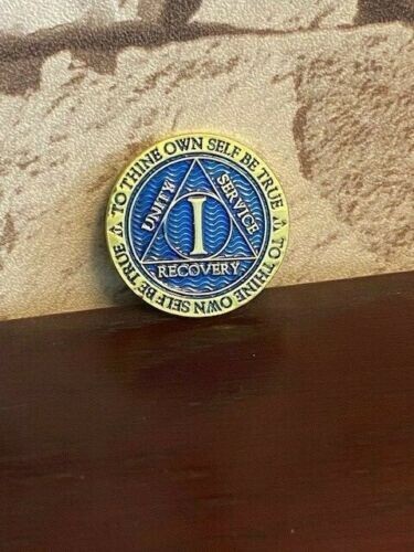 Year sobriety coin with - year,